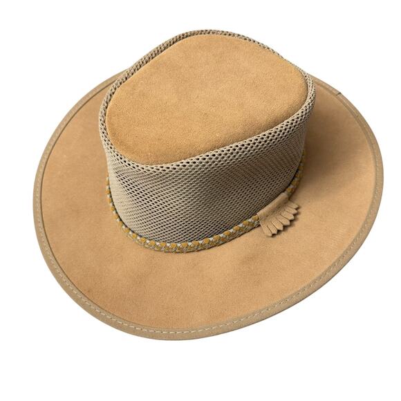 Monterey Bay Breeze Leather Hat Medium 7in Cooling Golf Outdoors Waterproof - Picture 1 of 10